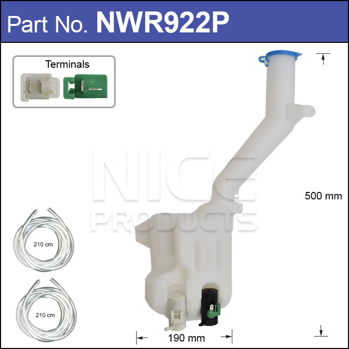 Washer Bottle With Washer Pump NWR922P - Nice Products | Universal Auto Spares