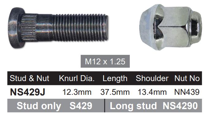 Stud & Nut NS429J - Nice Products | Universal Auto Spares