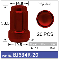 SPLINE WHEEL NUT BJ634R-20 - Nice Products | Universal Auto Spares