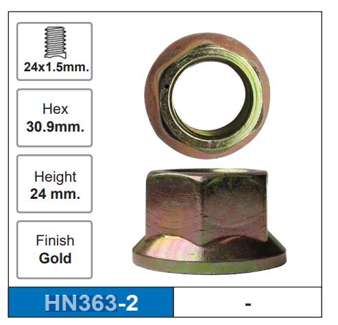 HUB NUT HN363-2 - Nice Products | Universal Auto Spares