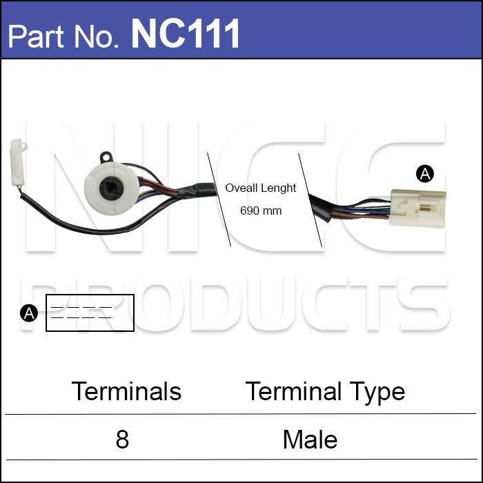 Ignition Switch NC111 - Nice Products | Universal Auto Spares