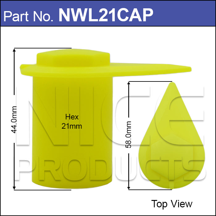 Capped 21mm Wheel Nut Indicator NWL21CAP - Nice Products | Universal Auto Spares