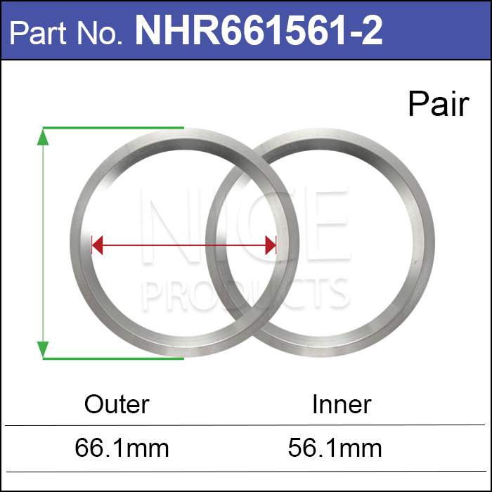 Aluminium Hub Rings NHR661561-2 - Nice Products | Universal Auto Spares