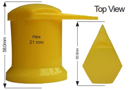 Capped 21mm Wheel Nut Indicator PK100 NWL21CAP-100 - Nice Products | Universal Auto Spares