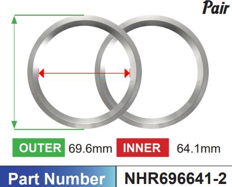 Aluminium Hub Rings NHR696641-2 - Nice Products | Universal Auto Spares