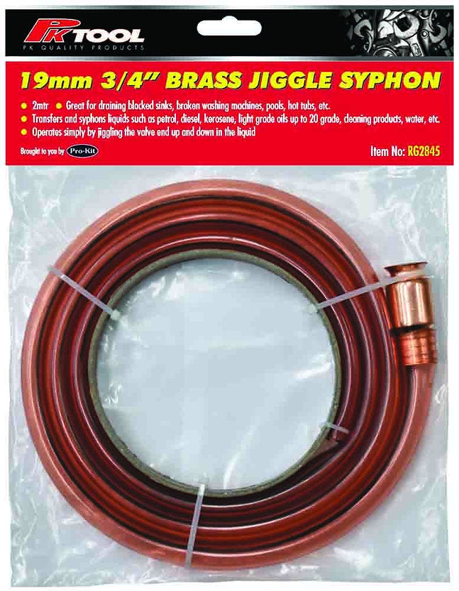 13mm (1/2”) or 19mm (3/4”) Brass Jiggle Syphon Foodstuff Safe - PKTool 19mm (3 3")