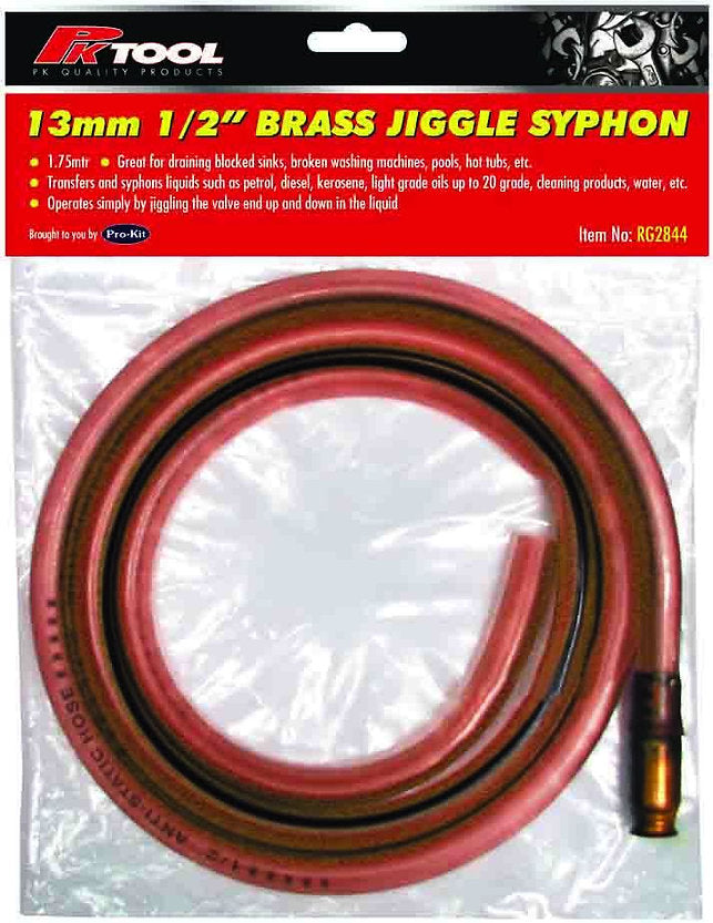 13mm (1/2”) or 19mm (3/4”) Brass Jiggle Syphon Foodstuff Safe - PKTool 13mm (1 2")