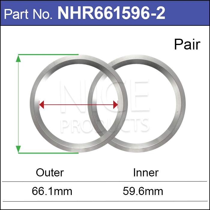 Aluminium Hub Rings NHR661596-2 - Nice Products | Universal Auto Spares