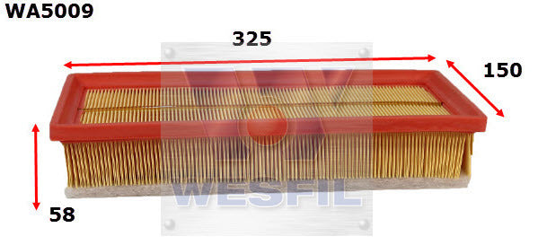 Air Filter A1689 Fits Peugeot WA5009 - Wesfil