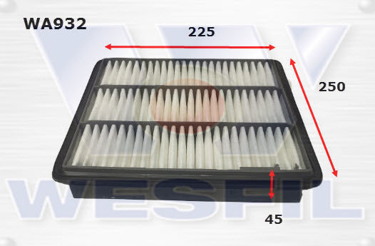 Air Filter A1315/A1319 Fits Mitsubishi WA932 - Wesfil