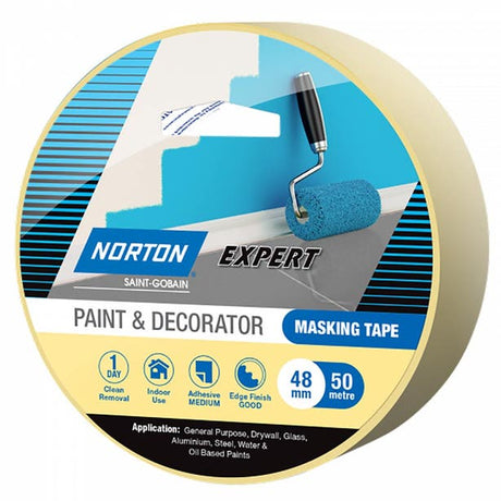 Masking Tape Smooth Surfaces 48mm x 50m - NORTON | Universal Auto Spares
