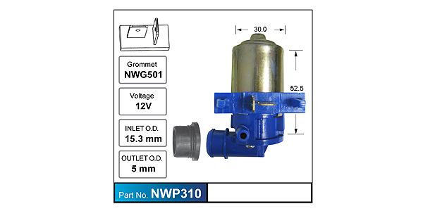 Washer Pump NWP310 - Nice Products | Universal Auto Spares