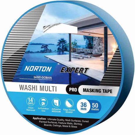 Expert 14 Day Masking Tape 36mm x 50m - NORTON | Universal Auto Spares