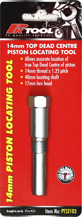 14mm Piston Top Dead Centre Locating Tool 17mm Hex Head - PKTool