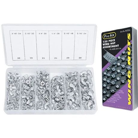 150 Piece Wing Nut Assortment - PKTool | Universal Auto Spares