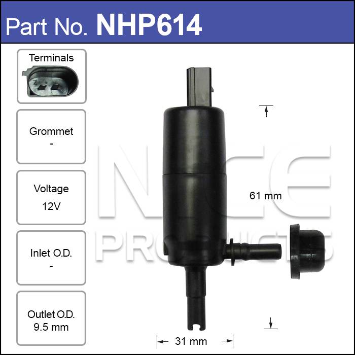 Headlamp Pump NHP614 - Nice Products | Universal Auto Spares