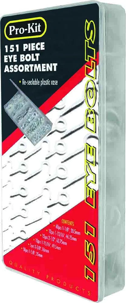 151 Piece Eye Bolts & Hooks Assortments - PKTool