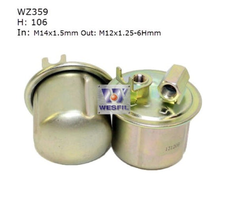 EFI Fuel Filter Z359 Fits Honda WZ359 - Wesfil