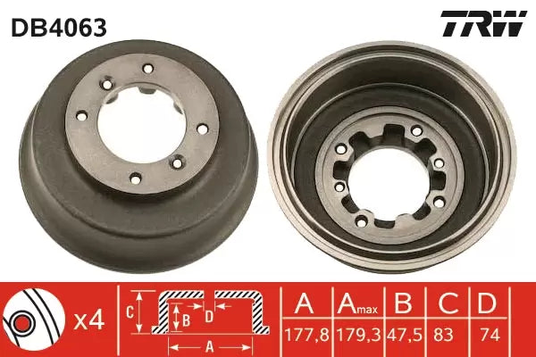 Brake Drum DB4063 - TRW