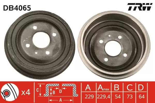 Brake Drum DB4065 - TRW