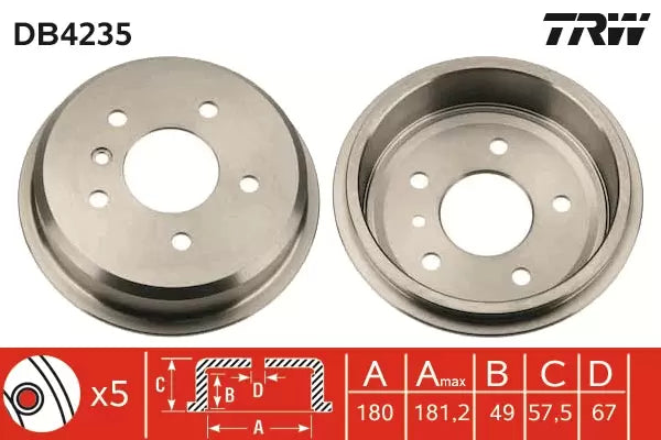 Brake Drum DB4235 - TRW