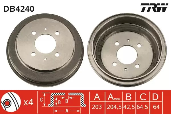 Brake Drum DB4240 - TRW