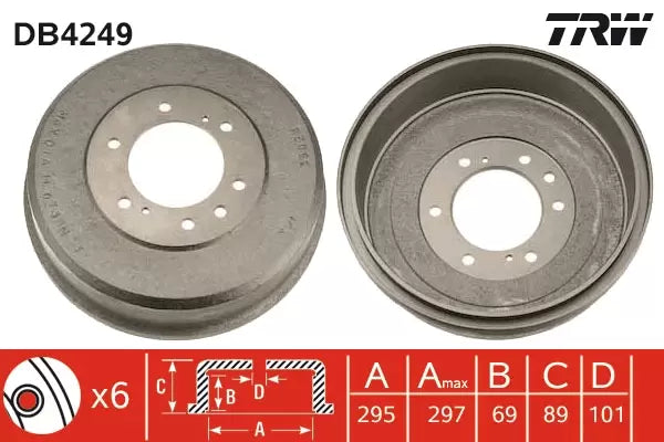 Brake Drum DB4249 - TRW