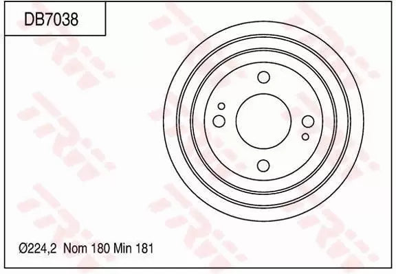Brake Drum DB7038 - TRW
