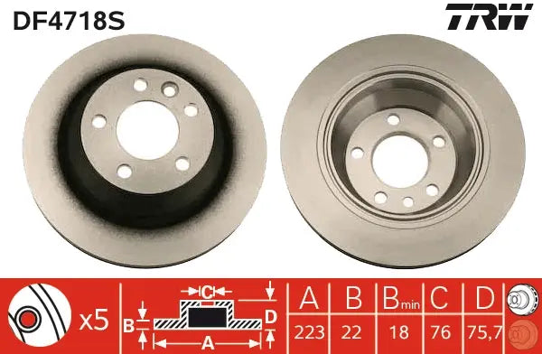 Brake Disc DF4718S - TRW