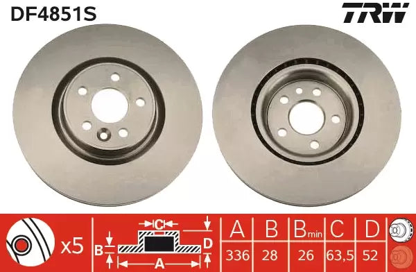 Brake Disc DF4851S - TRW