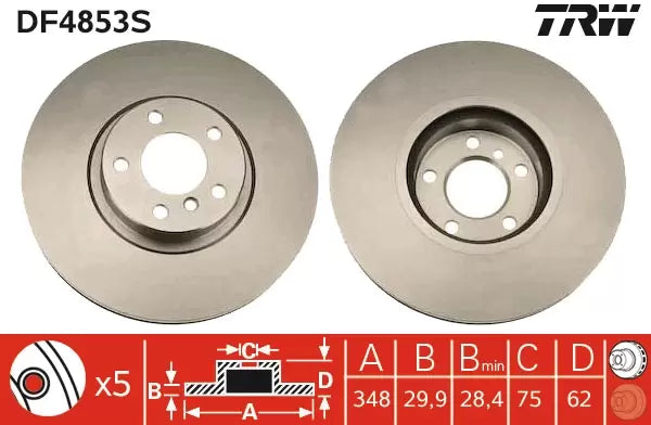 Brake Disc DF4853S - TRW