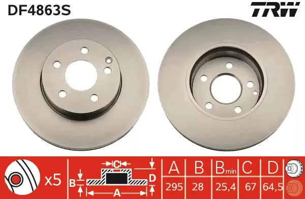 Brake Disc DF4863S - TRW
