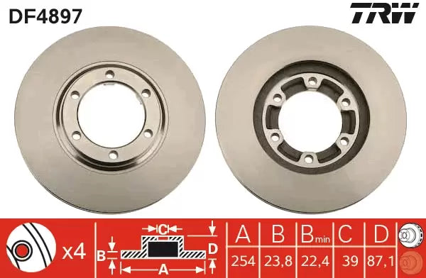 Brake Disc DF4897 - TRW