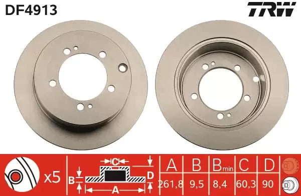 Brake Disc DF4913 - TRW