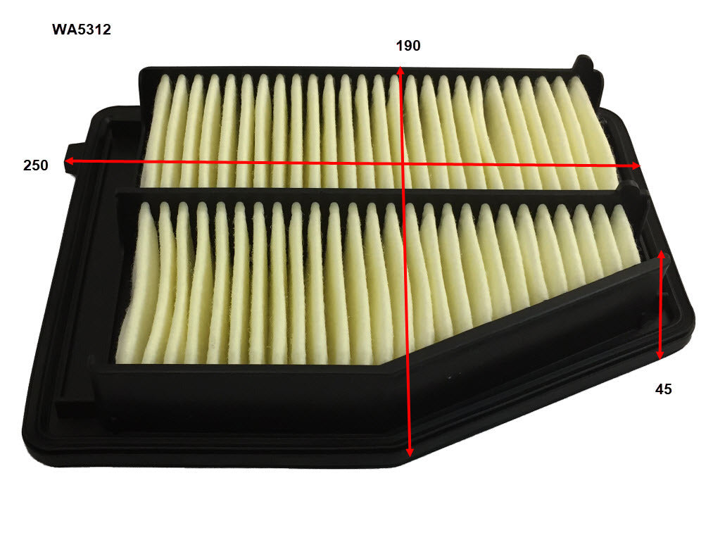 Air Filter A1815 Fits Honda WA5312 - Wesfil