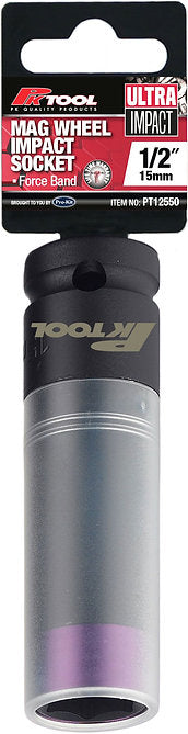 15mm 1/2” Dr Thin Wall Deep Impact 85mm Mag Wheel Socket - PKTool