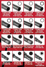 16 Pieces Universal Master Locking Wheel Nut Socket Set - PKTool | Universal Auto Spares