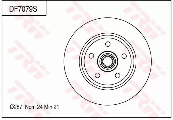 Brake Disc DF7079S - TRW