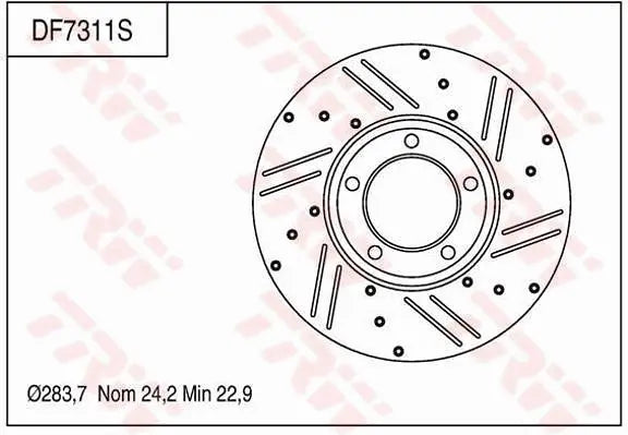 Brake Disc DF7311S - TRW