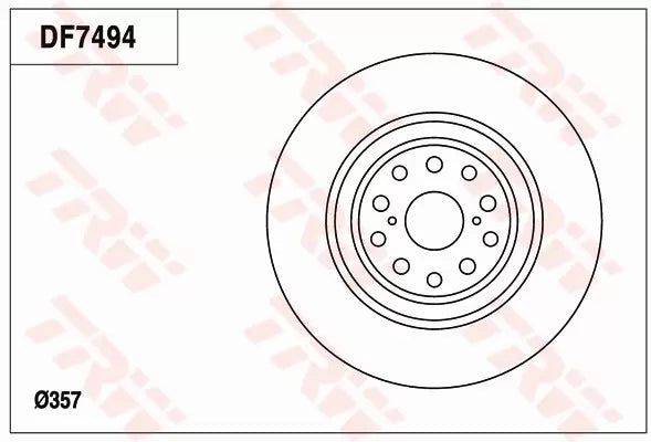 Brake Disc DF7494S - TRW
