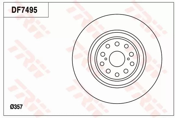 Brake Disc DF7495S - TRW
