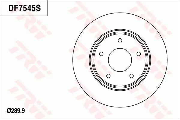 Brake Disc DF7545S - TRW