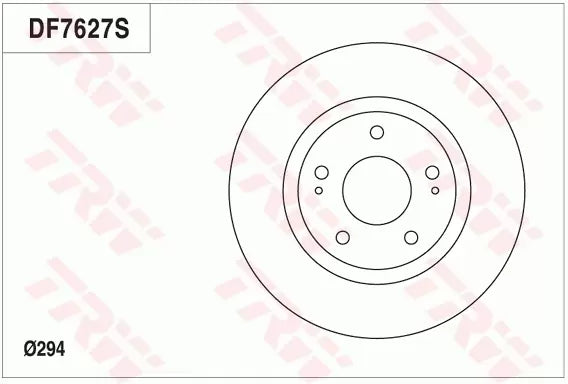 Brake Disc DF7627S - TRW