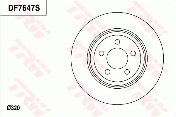 Brake Disc DF7647S - TRW