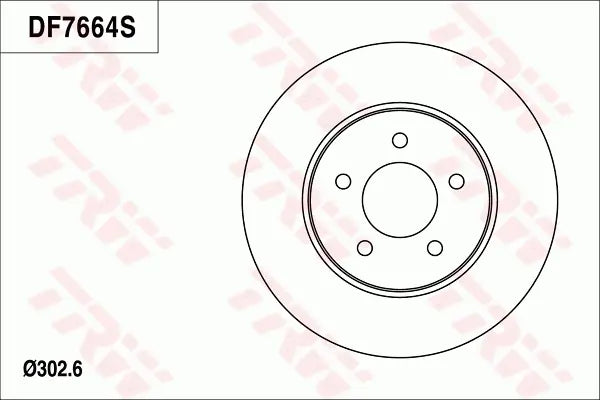 Brake Disc DF7664S - TRW