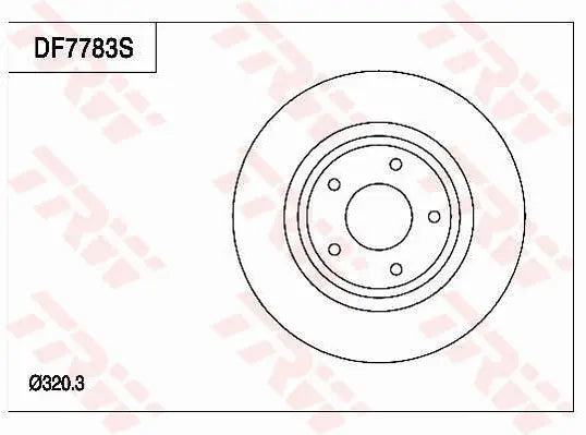 Brake Disc DF7783S - TRW