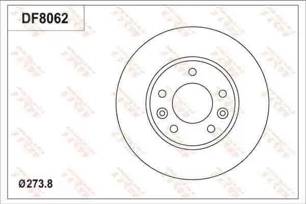 Brake Disc DF8062S - TRW