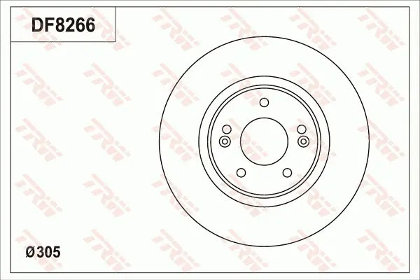 Brake Disc DF8266S - TRW