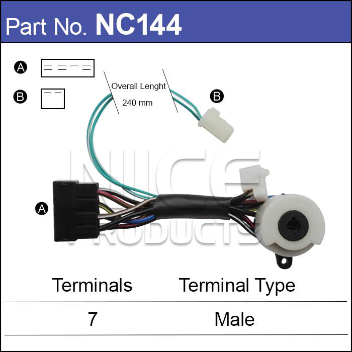 Ignition Switch NC144 - Nice Products | Universal Auto Spares
