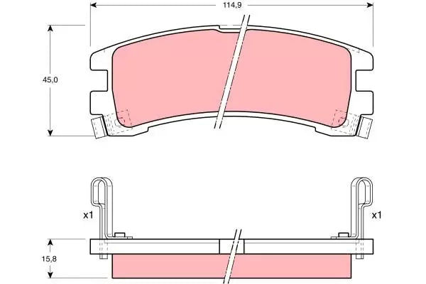 Brake Pad Set, Disc Brake GDB1018 - TRW